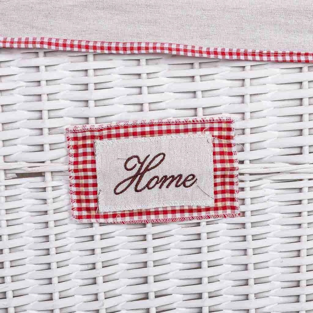 Cesto portabiancheria in vimini grigio 43x33x55h cm