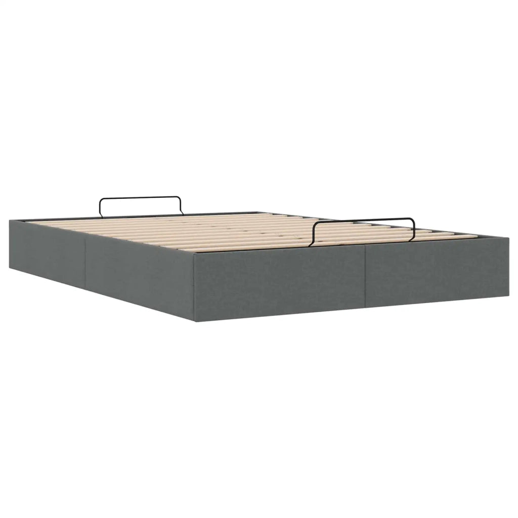 Letto ottomano Grigio Scuro 153 x 203 cm Tessuto 3403069
