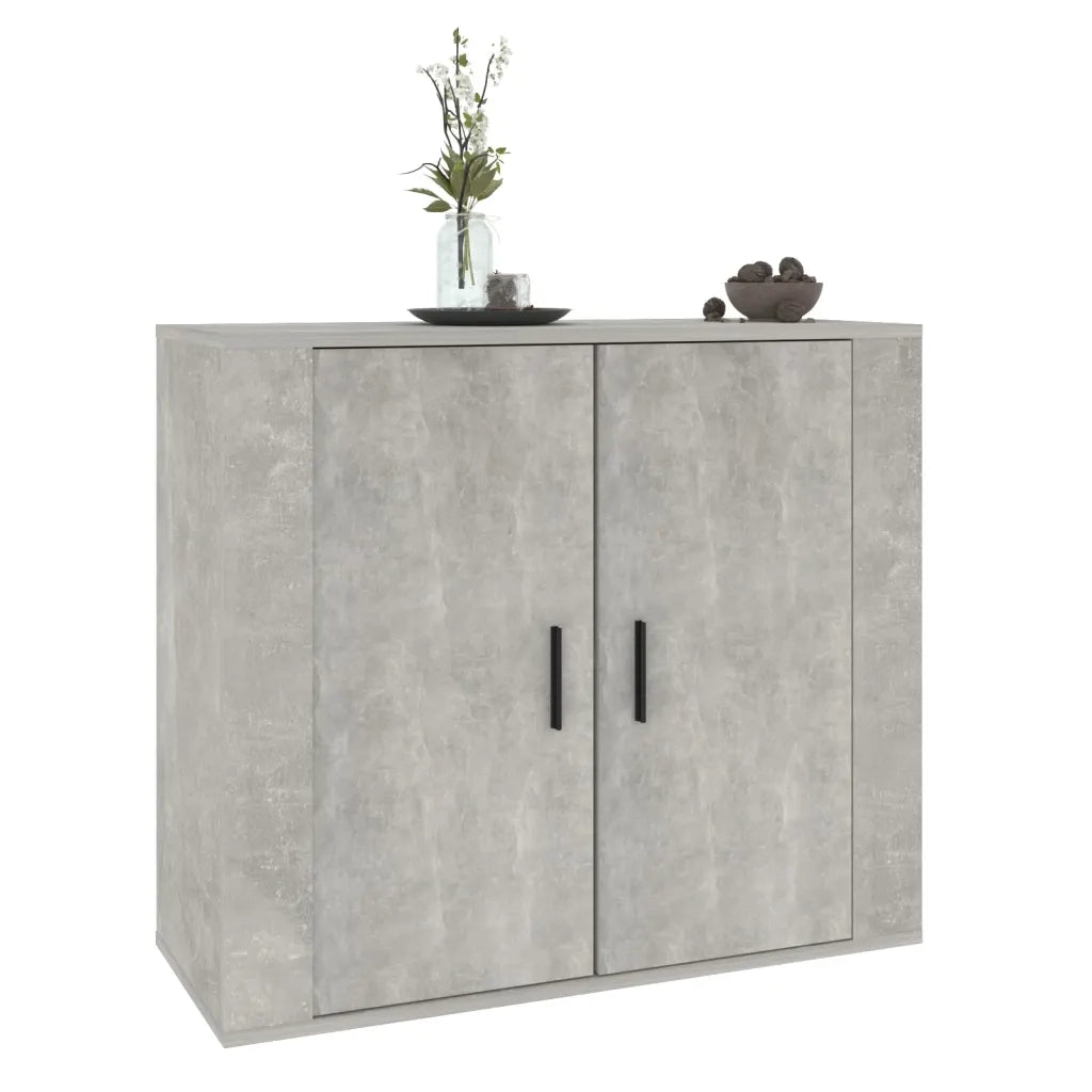 Credenza | Madia | Buffet da pranzo | Armadio da pranzo Grigio Cemento 80x33x70 cm in Legno Multistrato