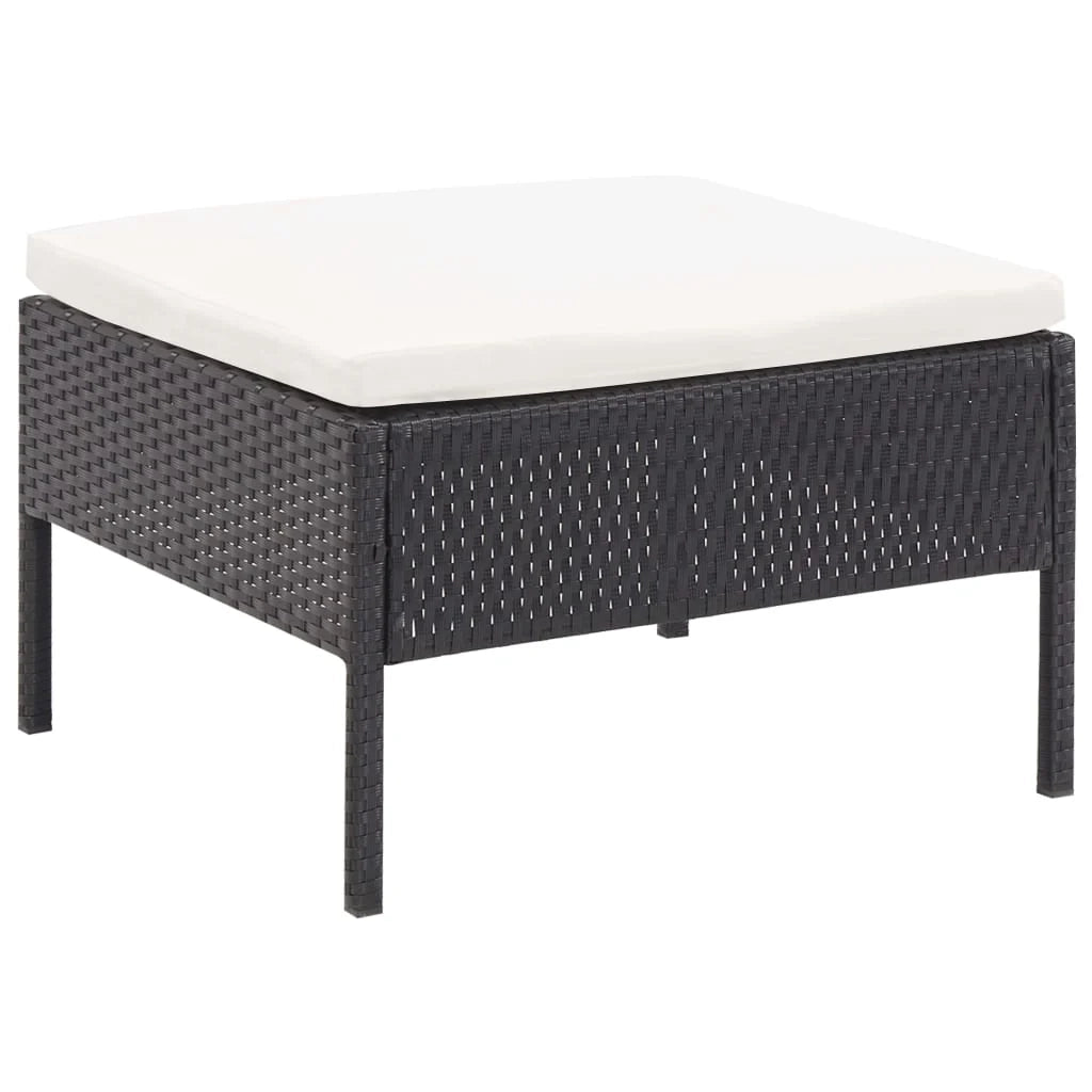 Set di mobili da giardino 6 pz con cuscini in poly rattan nero 02_0016915