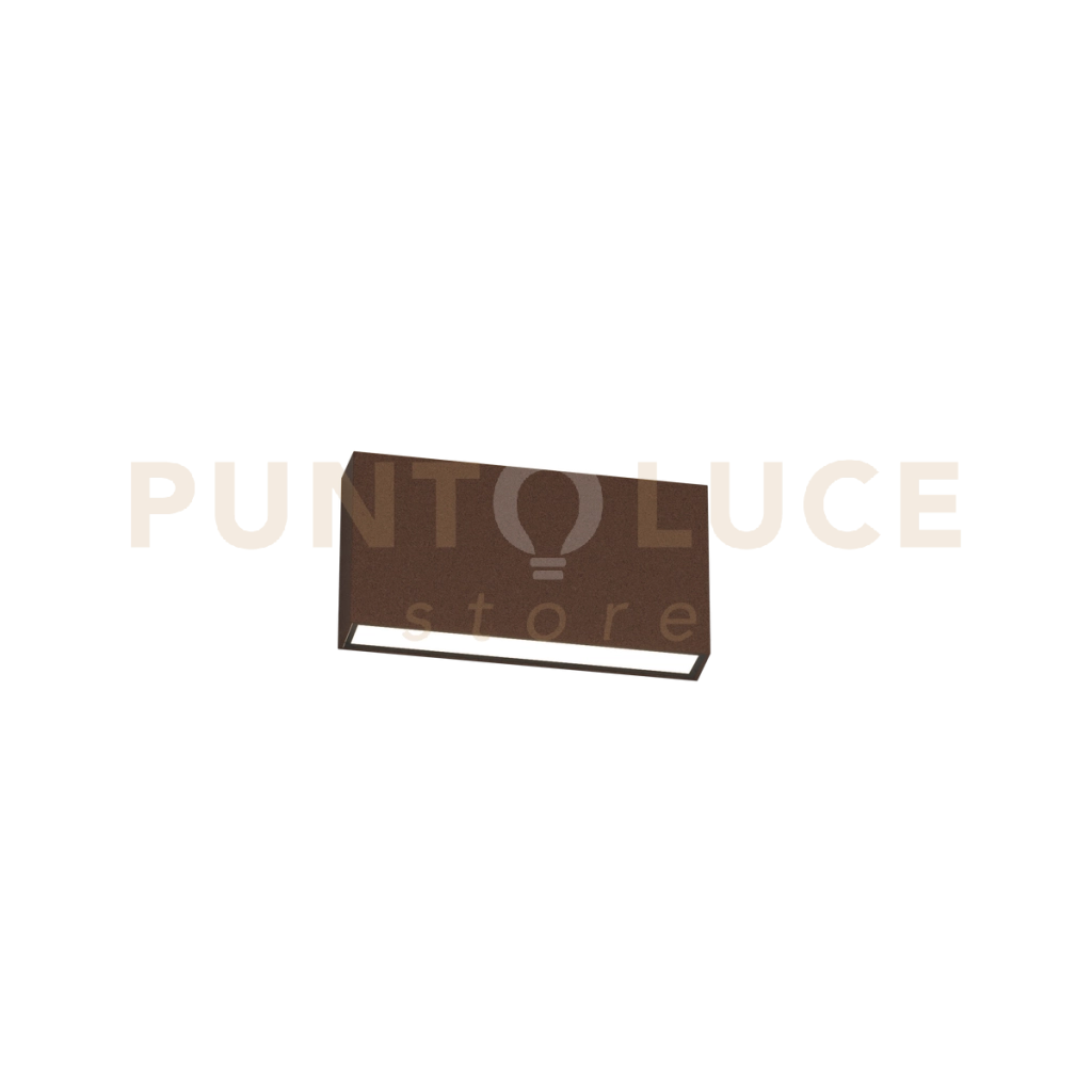 MADRID APPLIQUE BIEMISSIONE 18CM CORTEN LED CCT 3000 4000K 10W 620LM IP65