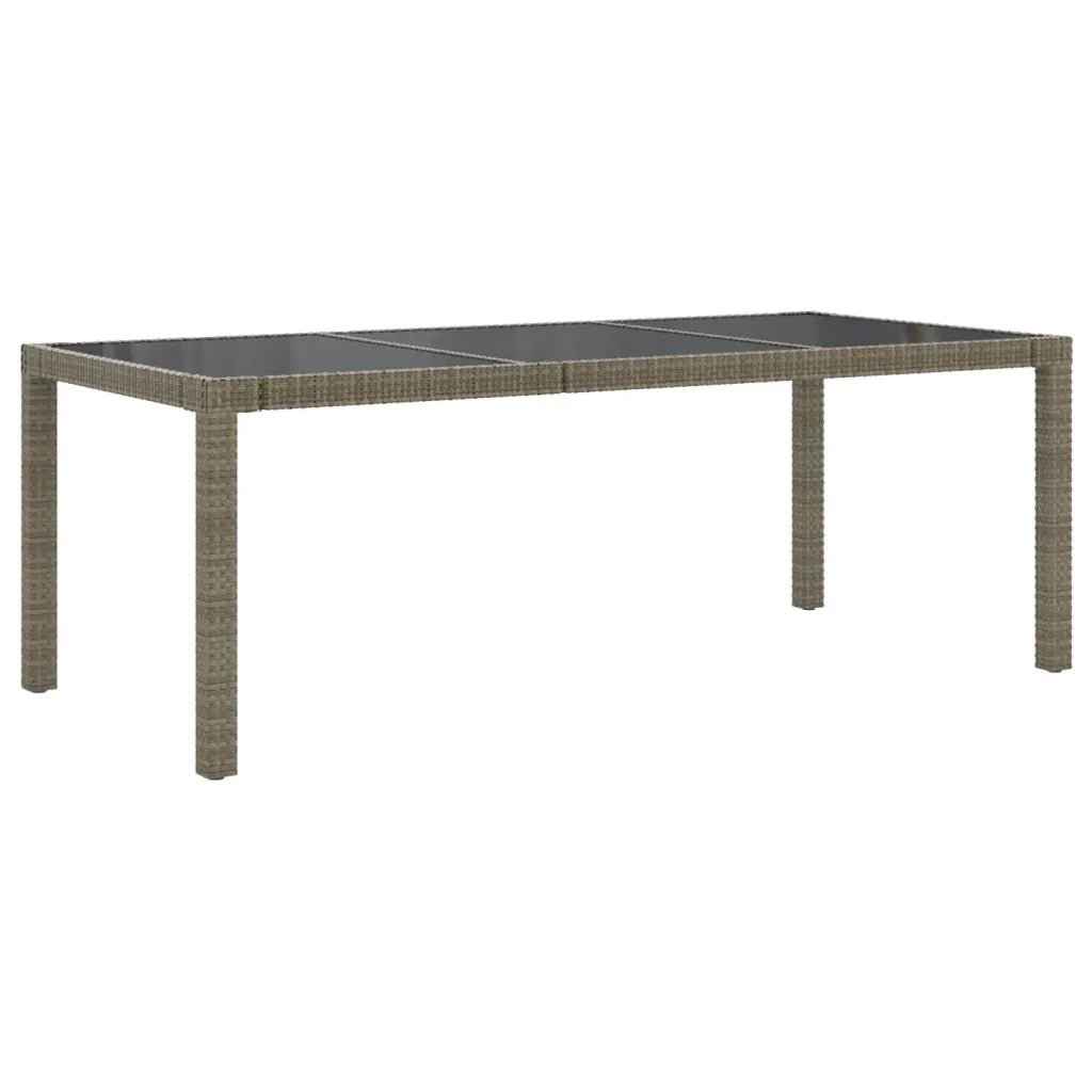 Set da Pranzo da Esterno 9 pz con Cuscini in Polyrattan Grigio 3094938