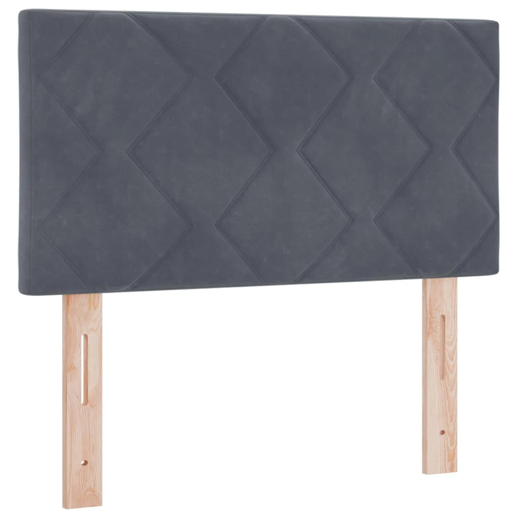 Letto box spring con materasso Grigio Scuro 80 x 200 cm Velluto 3451572