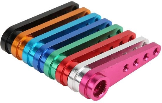 Braccio servo 25T in alluminio - Stabilizzatore servo metallico - Adatto per RC Futaba/JR - 8 colori - Sostenibile - Leggero