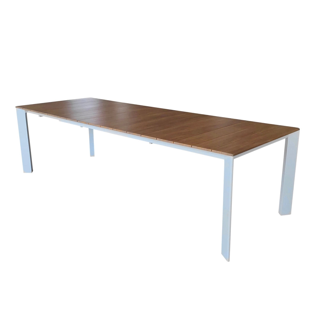 Tavolo da giardino allungabile piano effetto legno 215-280x100 cm - DEUS
