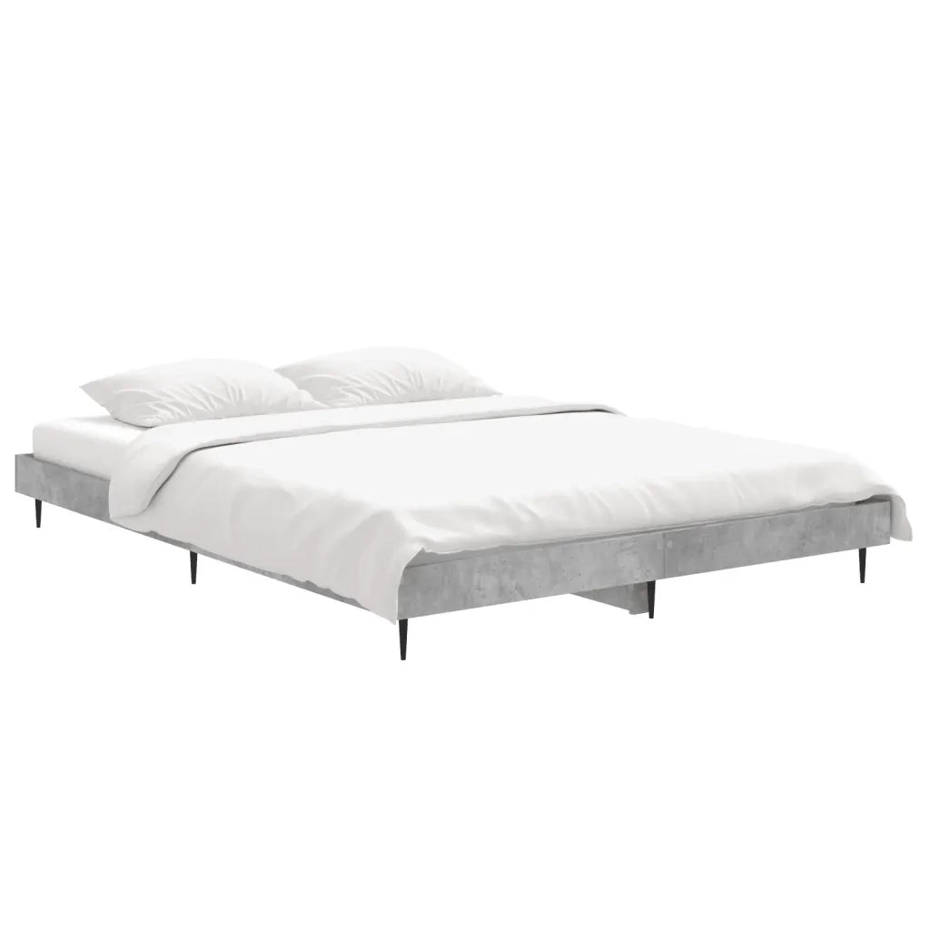 Giroletto-Struttura Letto Grigio Cemento 140x190 cm in Legno Multistrato 710288