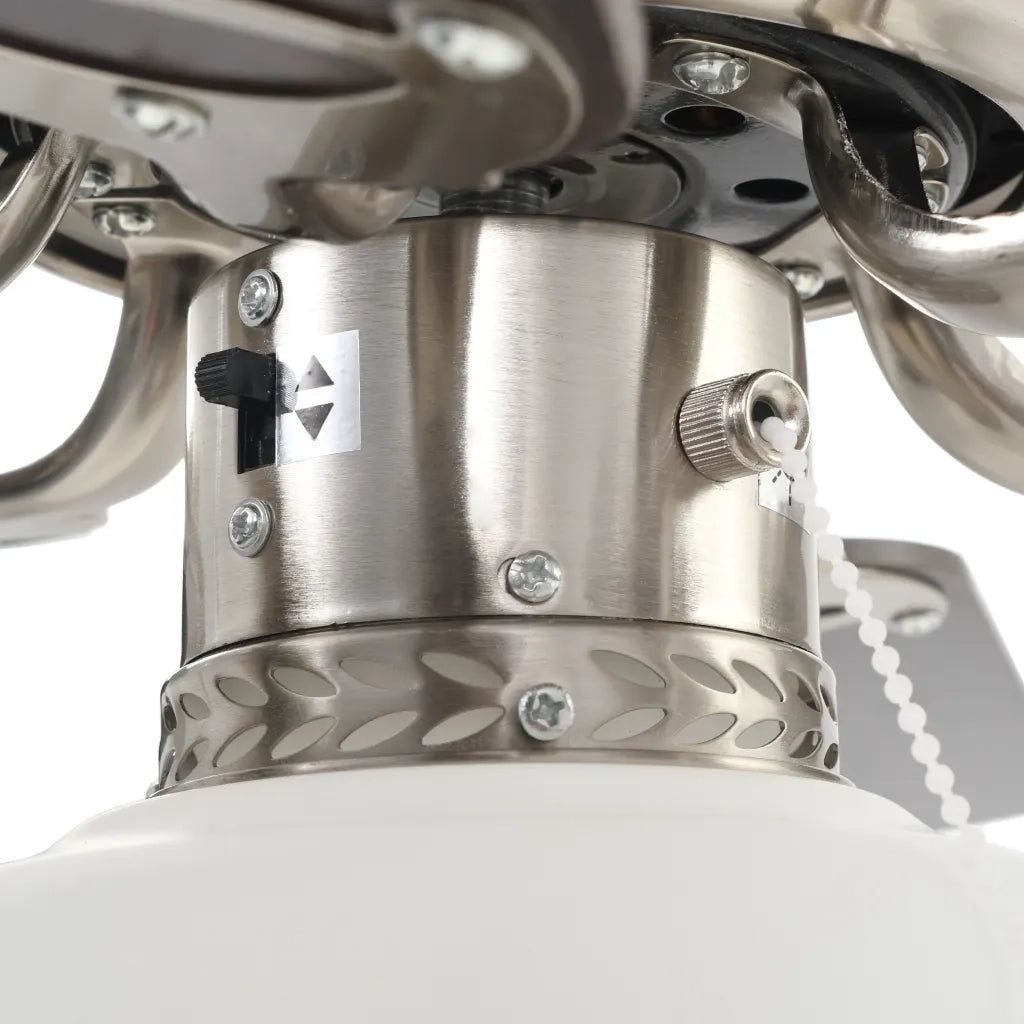 Ventilatore da Soffitto Decorato con Luce 82cm Marrone Scuro CFW1827668