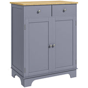 Credenza con ante, cassetti e ripiani ¨C zephmum ¨C 68x40x85 cm grigio legno naturale