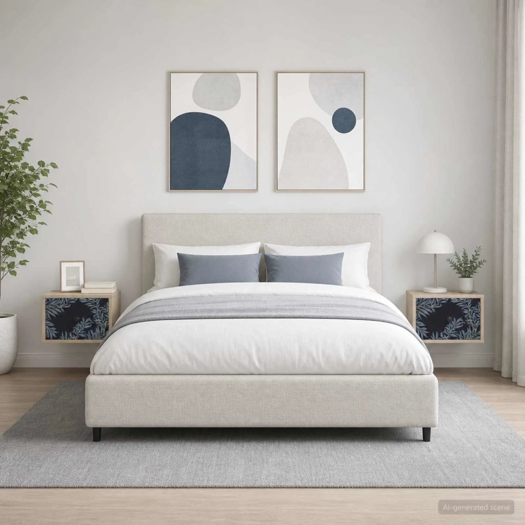 Mobiletto da comodino a parete DOKKUM 2 pz Rovere Sonoma 8007462