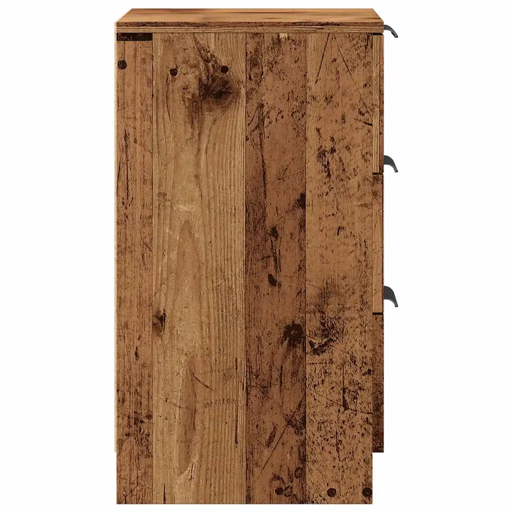 Comodini Legno Antico 2 pz-Set di 2 Tavolino da notte 40x36x65 cm in Legno Multistrato 415462