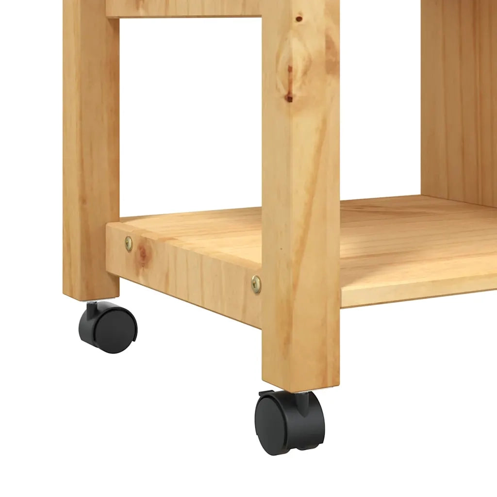 Carrello da Cucina-Scaffale per Cucina MONZA 84x40x88,5 cm in Legno Massello di Pino 610143