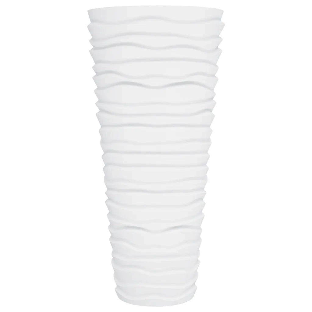 Fioriera con Interno Rimovibile Bianco 18/45 L PP Scanalato