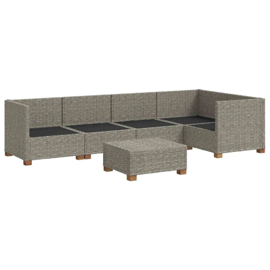 6 pz Set Lounge in Rattan con Cuscini GENDT Rattan naturale 3429855