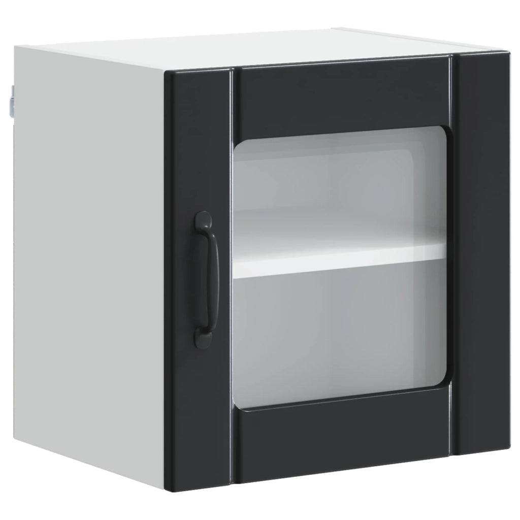Mobile in vetro da parete LUCCA 2 pcs Nero 40 x 31 x 40 cm