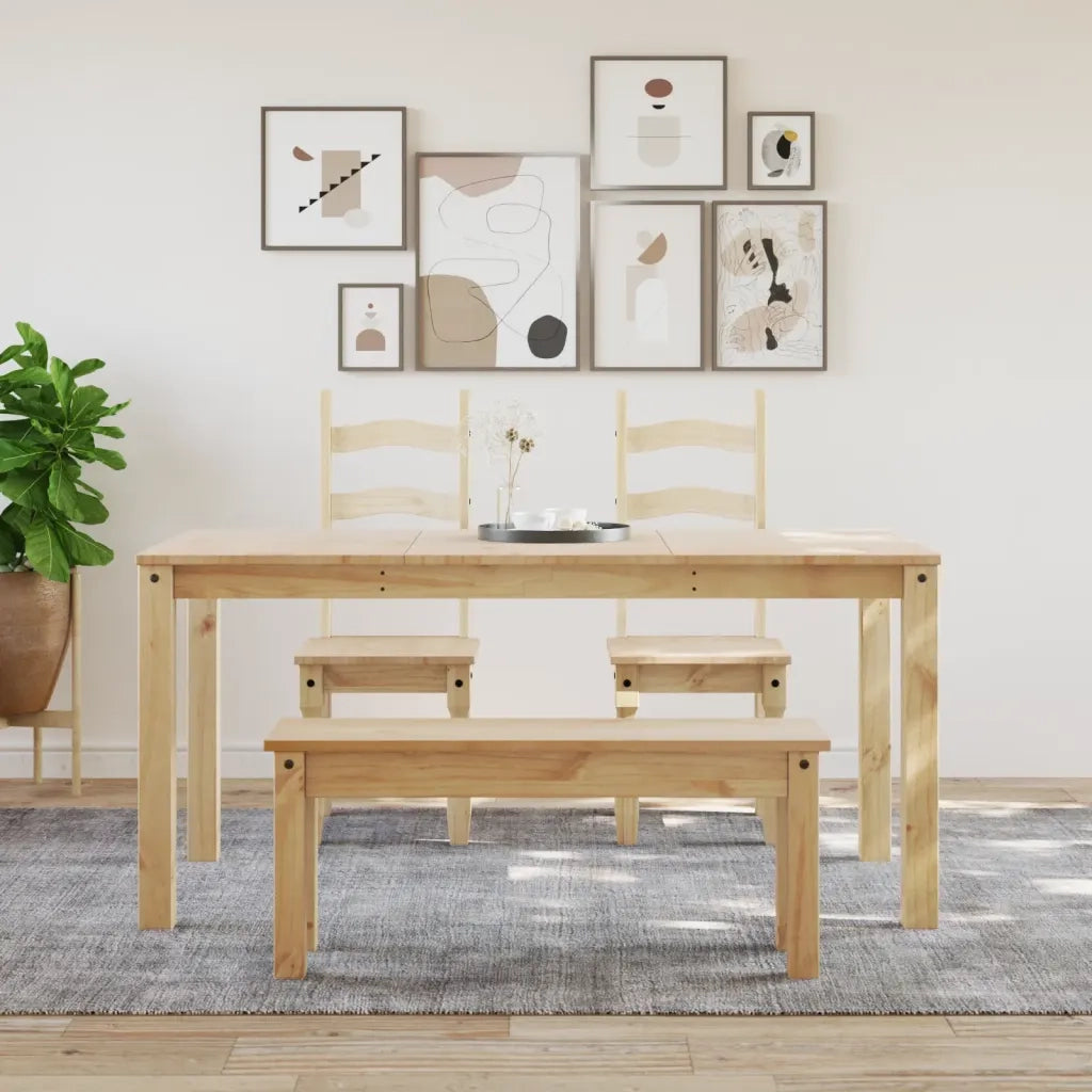 Panca da Pranzo PANAMA 105x30x45 cm in Legno Massello di Pino CFW5050540
