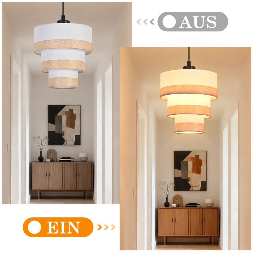 Lampada a sospensione ZMH vintage E27 per sala da pranzo (lampadina non inclusa)