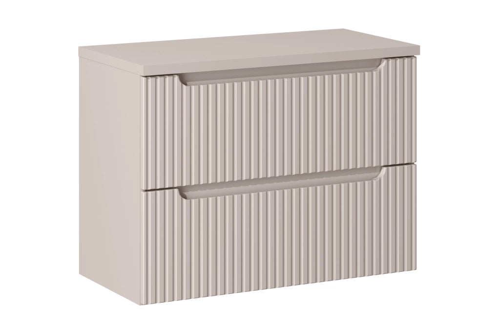 Set mobili bagno 80 cm con piano Nova Cashmere 80 x 1401 x 40 cm