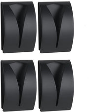 Sostegni per asciugamani adesivi - Nessuna perforazione necessaria - Nero - Supporto asciugamani standard - Ideale per cucina e bagno