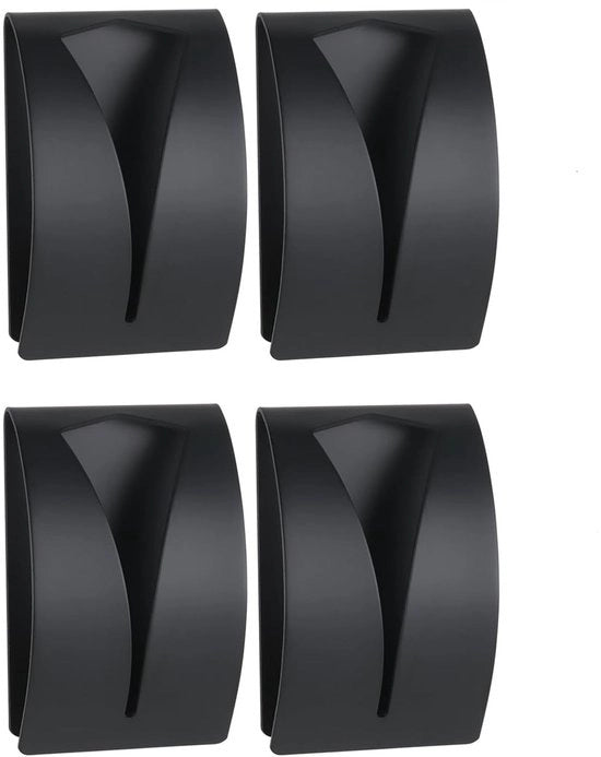 Sostegni per asciugamani adesivi - Nessuna perforazione necessaria - Nero - Supporto asciugamani standard - Ideale per cucina e bagno
