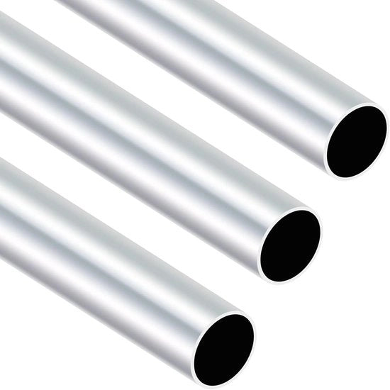 Tubi di alluminio 6063 27mm OD x 25mm ID x 300mm lunghezza - tubi rotondi lisci per DIY modello - uso industriale (3 pezzi)