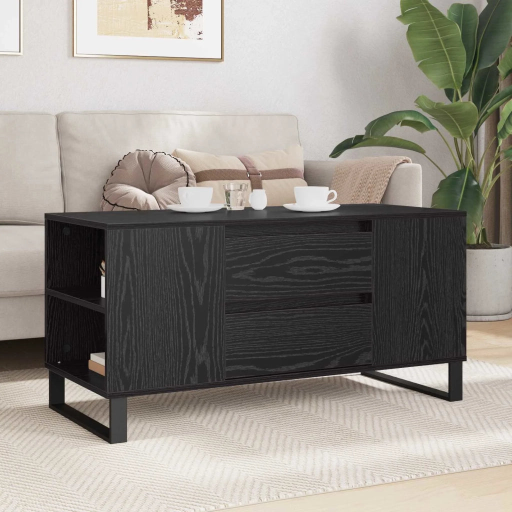 Tavolino da salotto Rovere Nero 102 x 44,5 x 50 cm