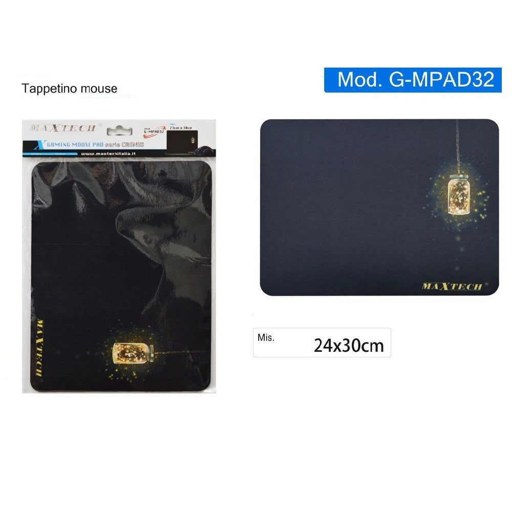 Trade Shop - Tappetino Mouse Pad Gaming Tappeto Pc Barattolo Lucciole Antiscivolo G-mpad32 -