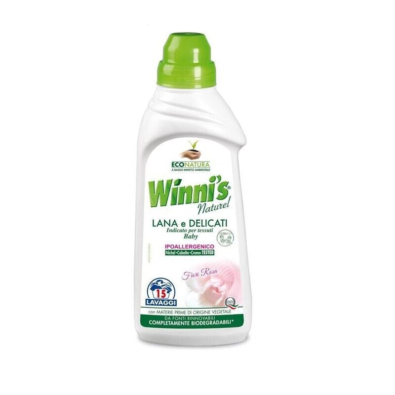 WINNI'S NATUREL DETERSIVO LANA E DELICATI FIORI ROSA 15 LAVAGGI 750 ML