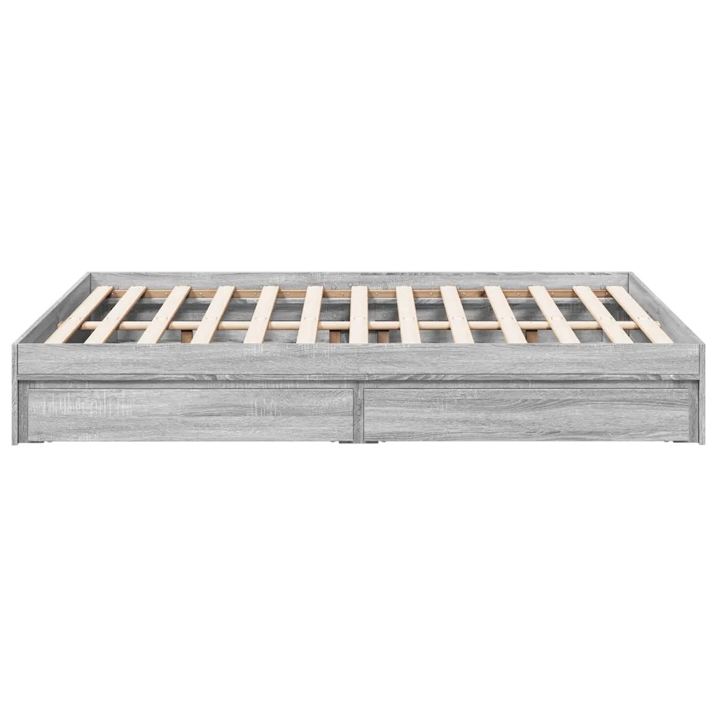 Giroletto Cassetti Grigio Sonoma 120x190 cm Legno Multistrato