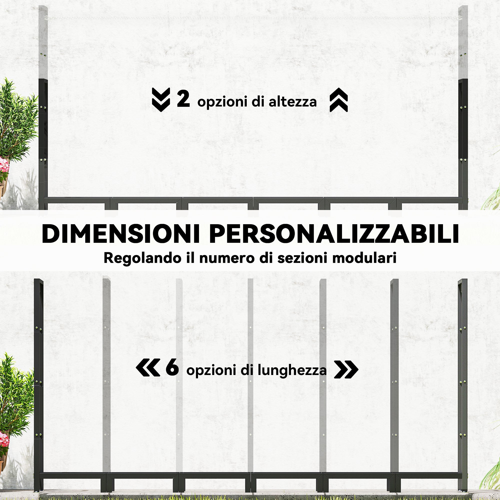 Legnaia Regolabile 235x31x116 cm con Telo Impermeabile e Catene in Acciaio Nero