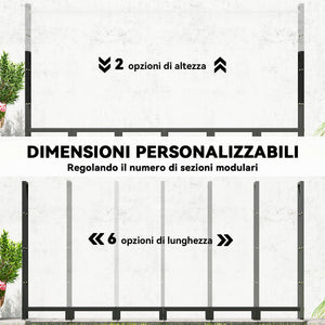 Legnaia Regolabile 235x31x116 cm con Telo Impermeabile e Catene in Acciaio Nero