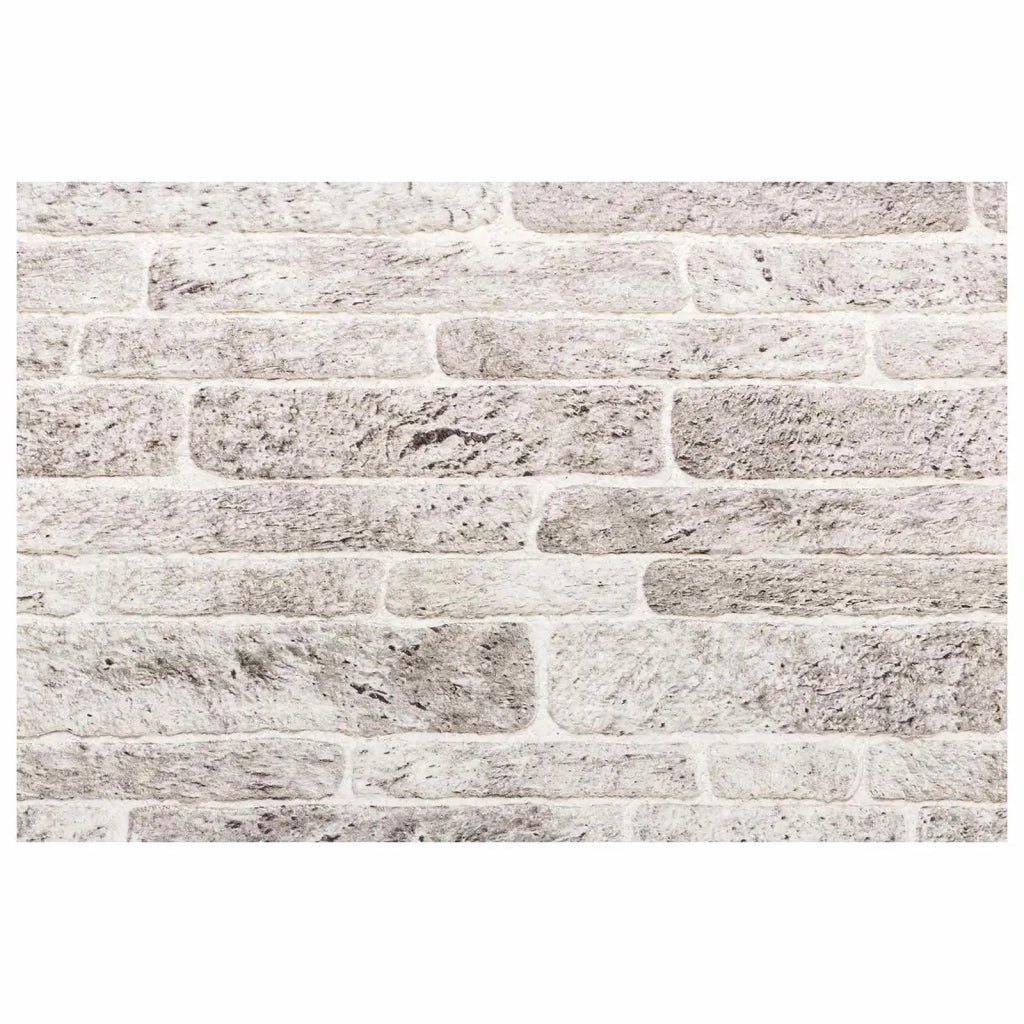 Pannelli da parete 10 pcs Grigio chiaro e bianco 100 x 50 cm