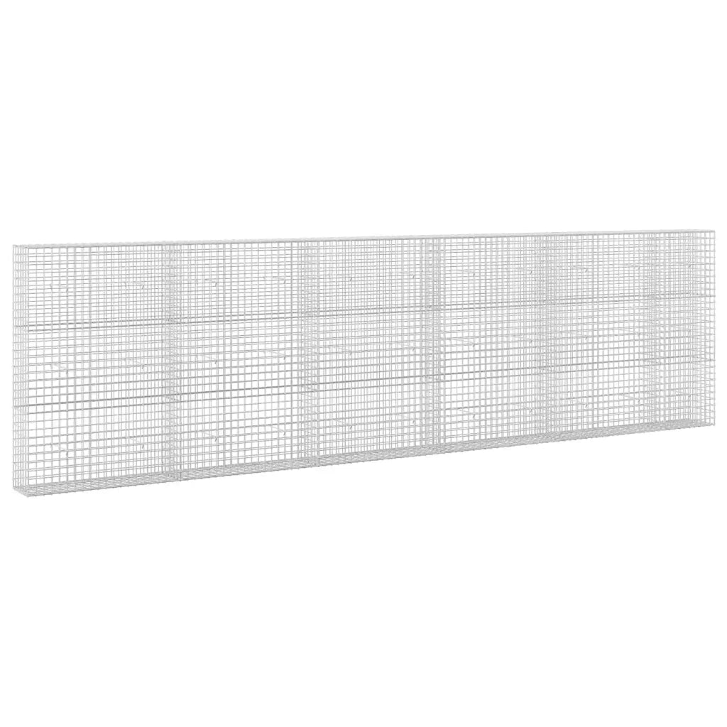 Gabione con filo da 5 mm e rete da 5x5 cm 550x30x150 cm 3464189