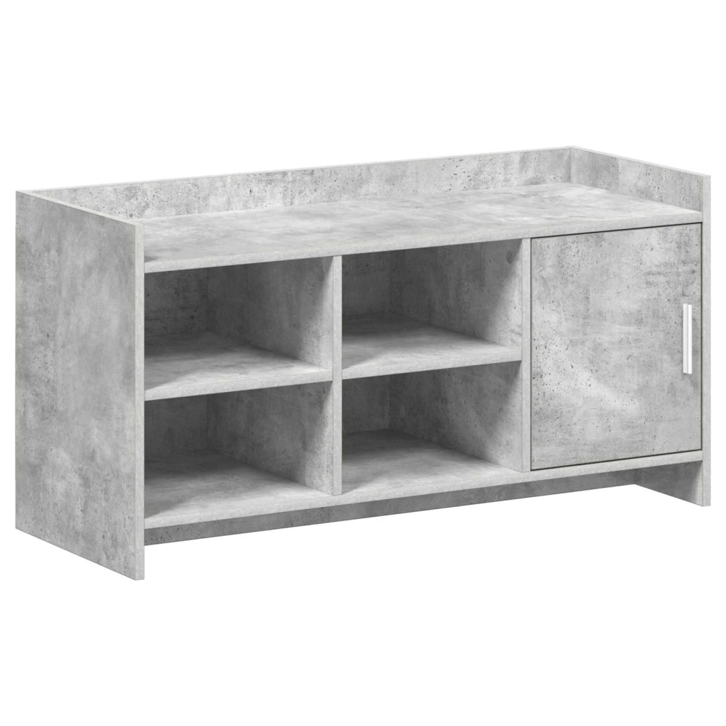 Mobile per scarpe con porta Grigio Cemento 100 x 39,5 x 51 cm 8011358