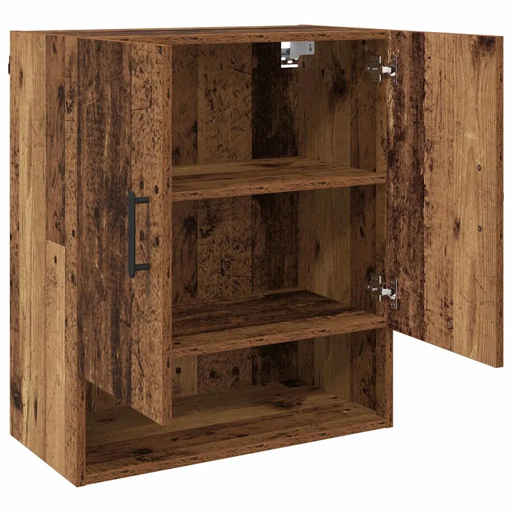 Mobiletto a muro moderno contenitore a parete 60 x 31 x 70 cm finitura pulita stile contemporaneo in legno anticato 02_0052488