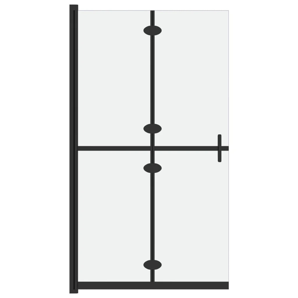 Parete doccia pieghevole divisorio per vasca da bagno accessorio per il bagno parete doccia per interni vetro ESG 110 x 190 cm satinato 02_0002175