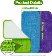 Accessori di pulizia per spazzola a microfibra 12 pollici, set da 3 pezzi (azzurro, verde e viola)