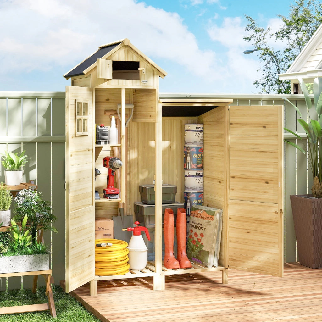 Capanno da Giardino 2 Zone ¨C zephmum ¨C Legno di Abete 106x57x167 cm