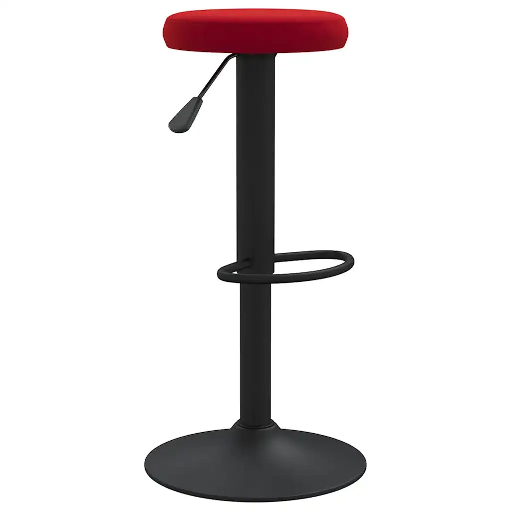 Sgabelli da Bar 2 pz Rosso Vino in Velluto 333149