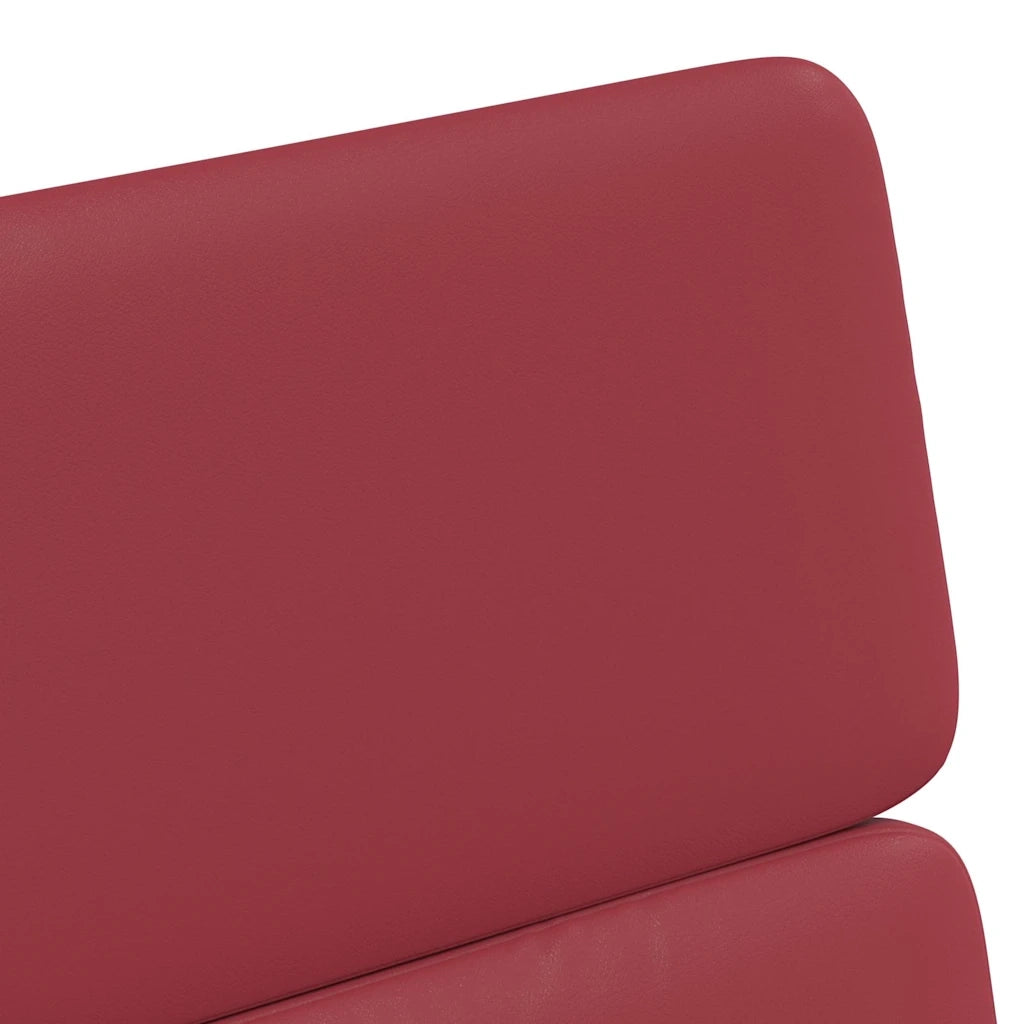 Sedie da Pranzo con Ruote 2 pcs Rosso vino 58 x 65 x 98 cm 42017887