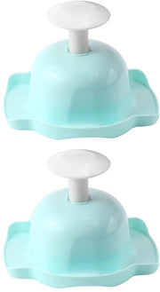Protezione dita per cucina - 2 pezzi - Progettazione ergonomico - Sicuro per alimenti - Plastica duratura - Blu - Manopole per cucina