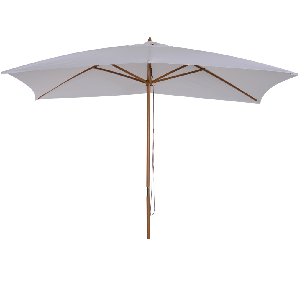 Parasole rettangolare per giardino grande ¨C zephmum ¨C bianco 300x200x250 cm