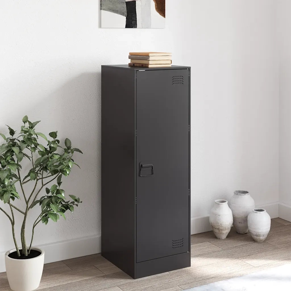 Credenza | Madia | Buffet da pranzo | Armadio da pranzo Nera 34,5x39x107 cm in Acciaio