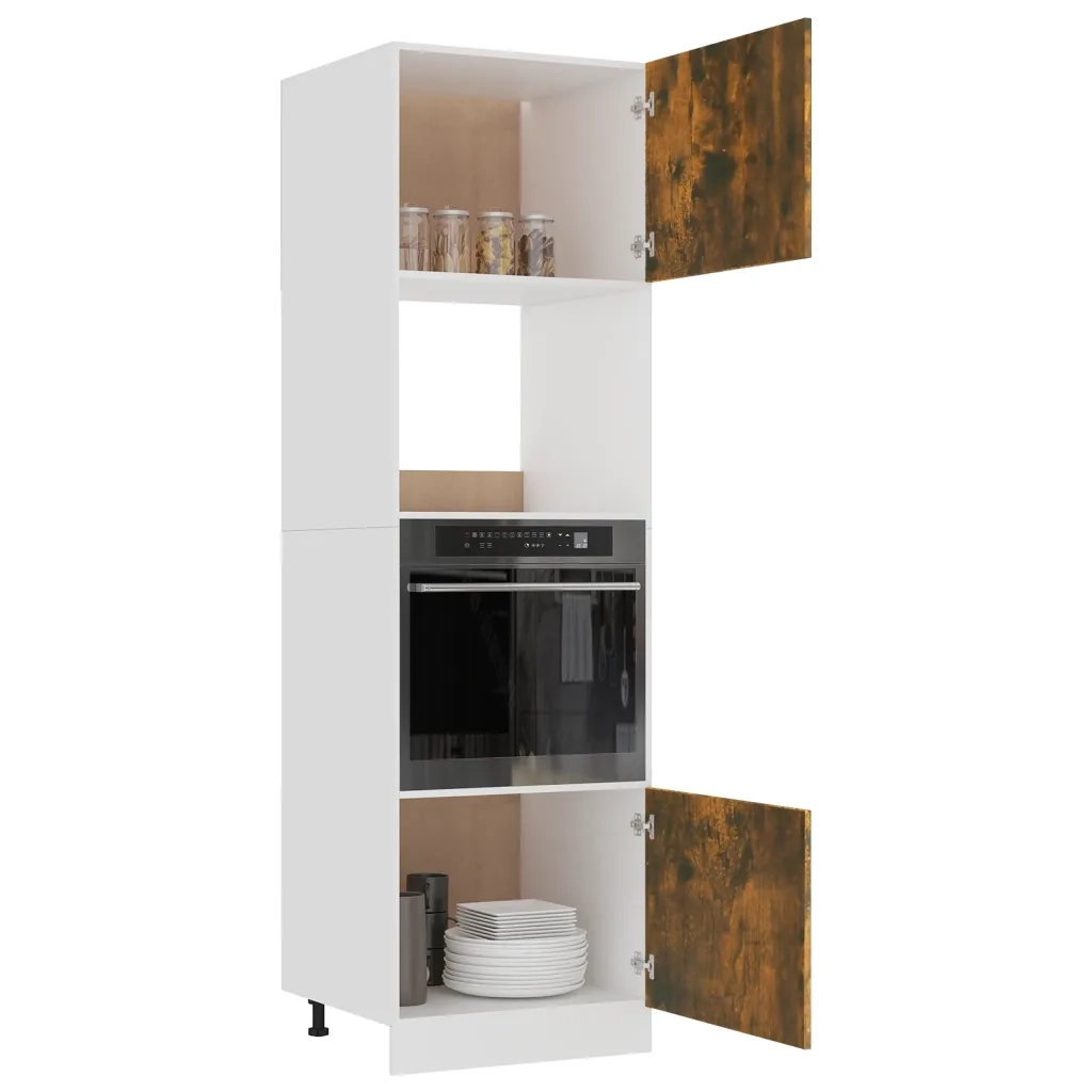 Armadio per Microonde “Lyon” Rovere Fumo 60x57x207cm 815603