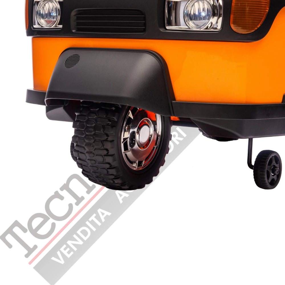 Triciclo Elettrico Piaggio Ape Car Per Bambini -Arancione