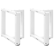 Gambe per Tavolino da CaffÃ¨ a Forma di T 2 pz Bianche 50x25x(42-43) cm Acciaio