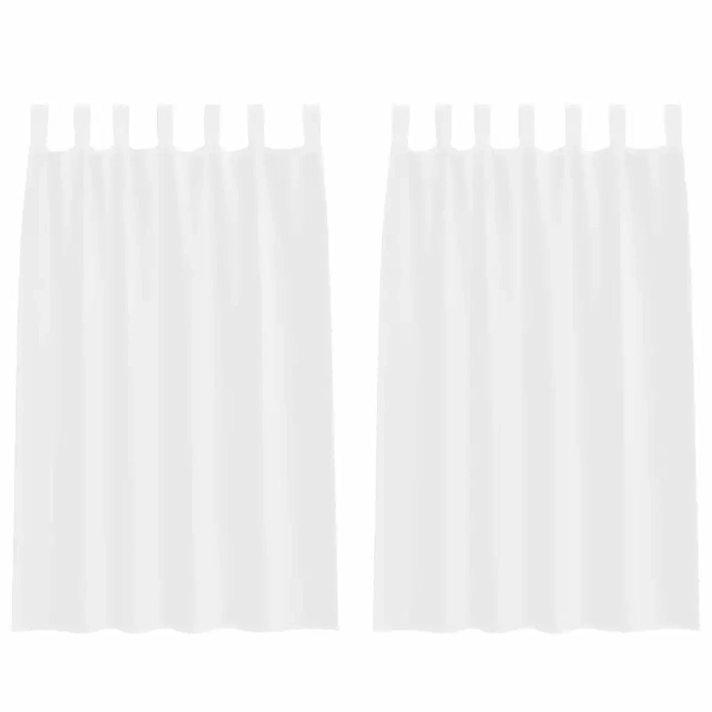 vidaXL Tende con tende 2 pcs Bianco Poliestere