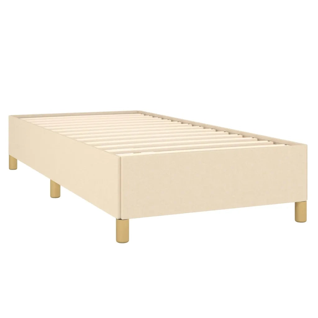 Giroletto a Molle con Materasso Crema 100x200 cm in Tessuto 3128586