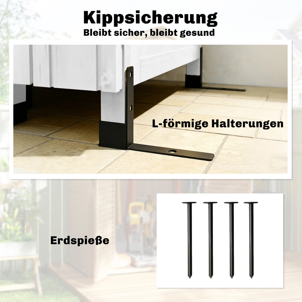 Armadio da giardino in legno ¨C zephmum ¨C  galvanizzato con ventilazione