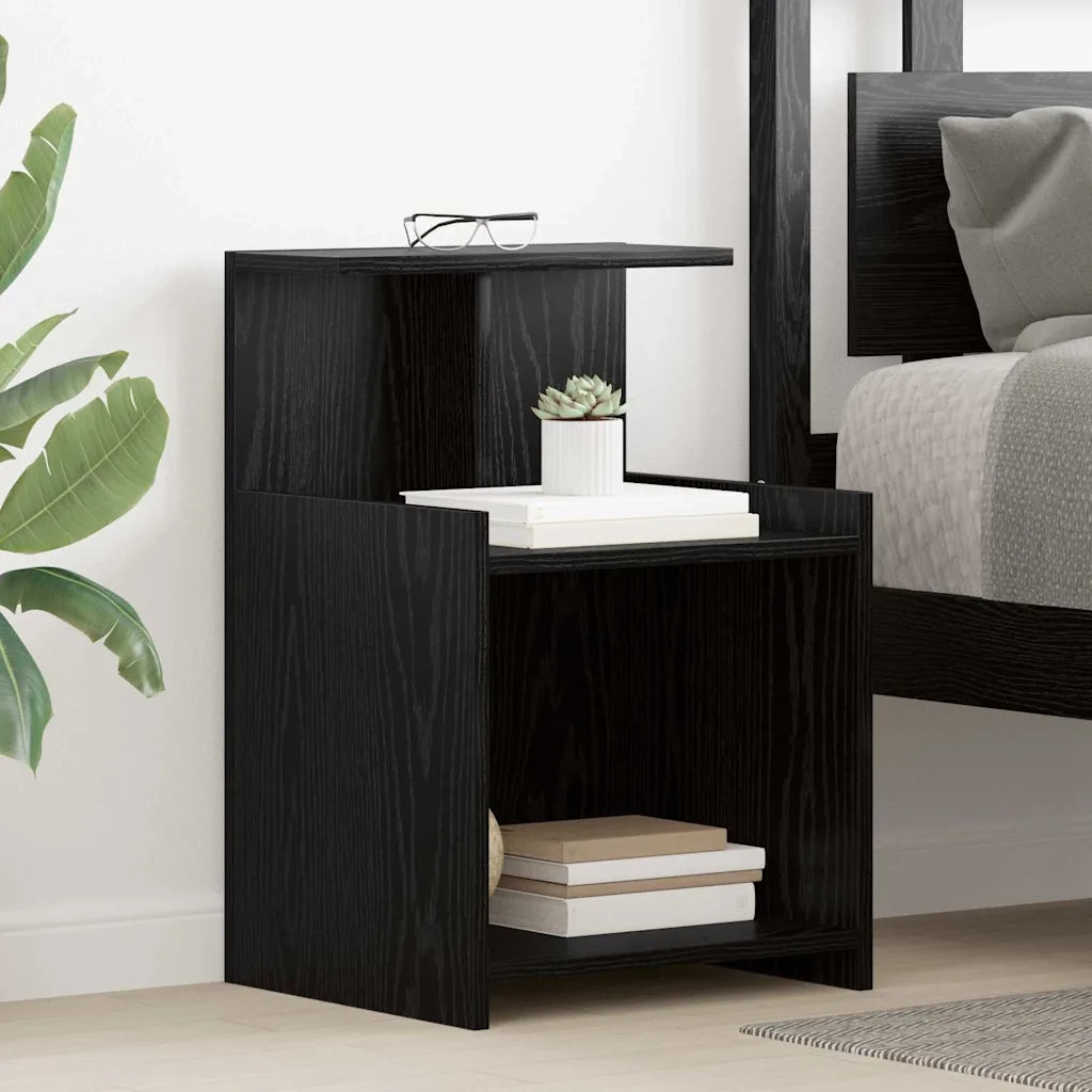Armadio da Notte 2 pcs Rovere Nero 40 x 35 x 60 cm 875139