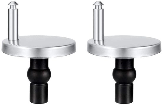 Bracciale per WC Scharnieri Universali di Ricambio - 2 Pack - Fissaggi in Acciaio Inossidabile - Gommi - Viti - 45mm Base